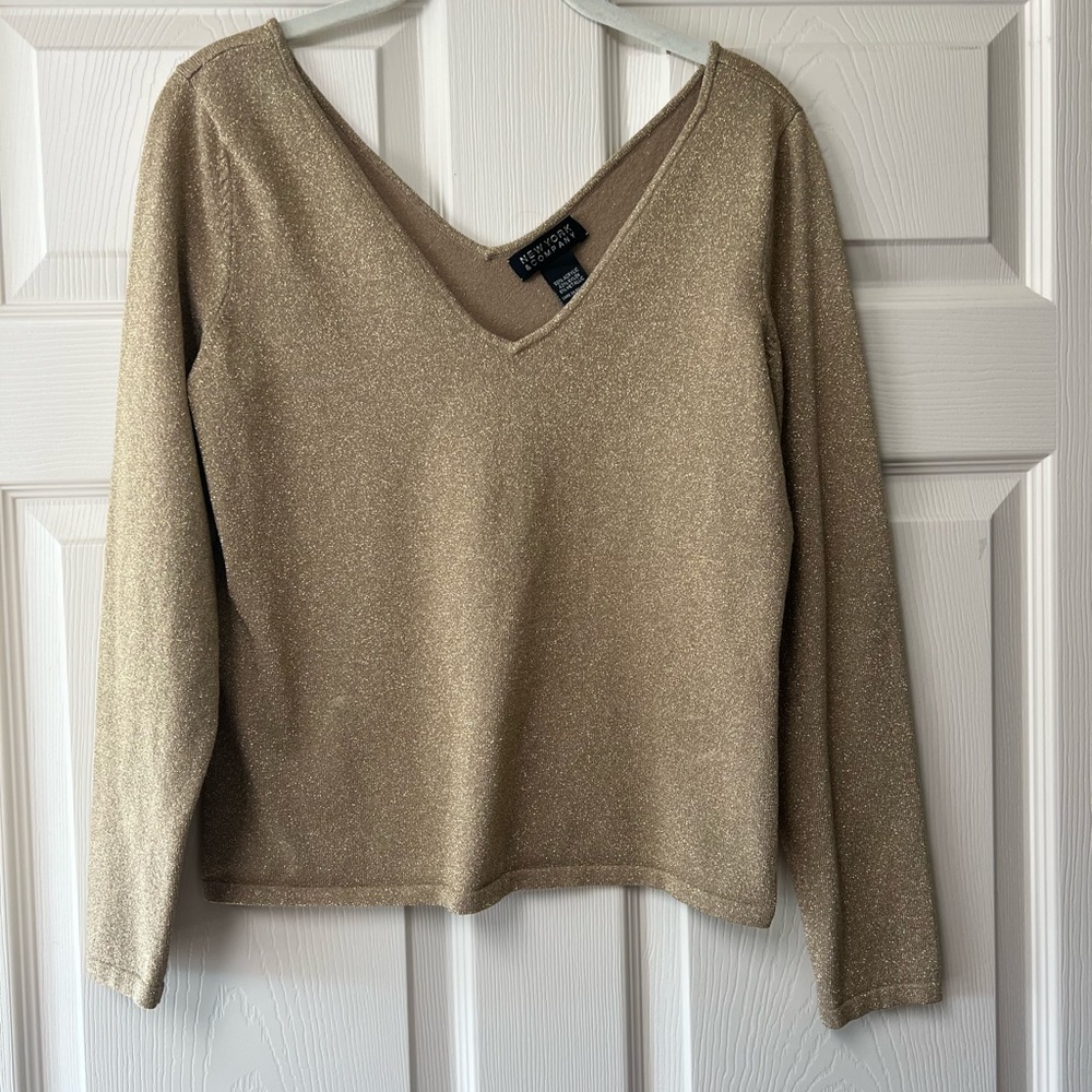 New York & Co gold top vintage